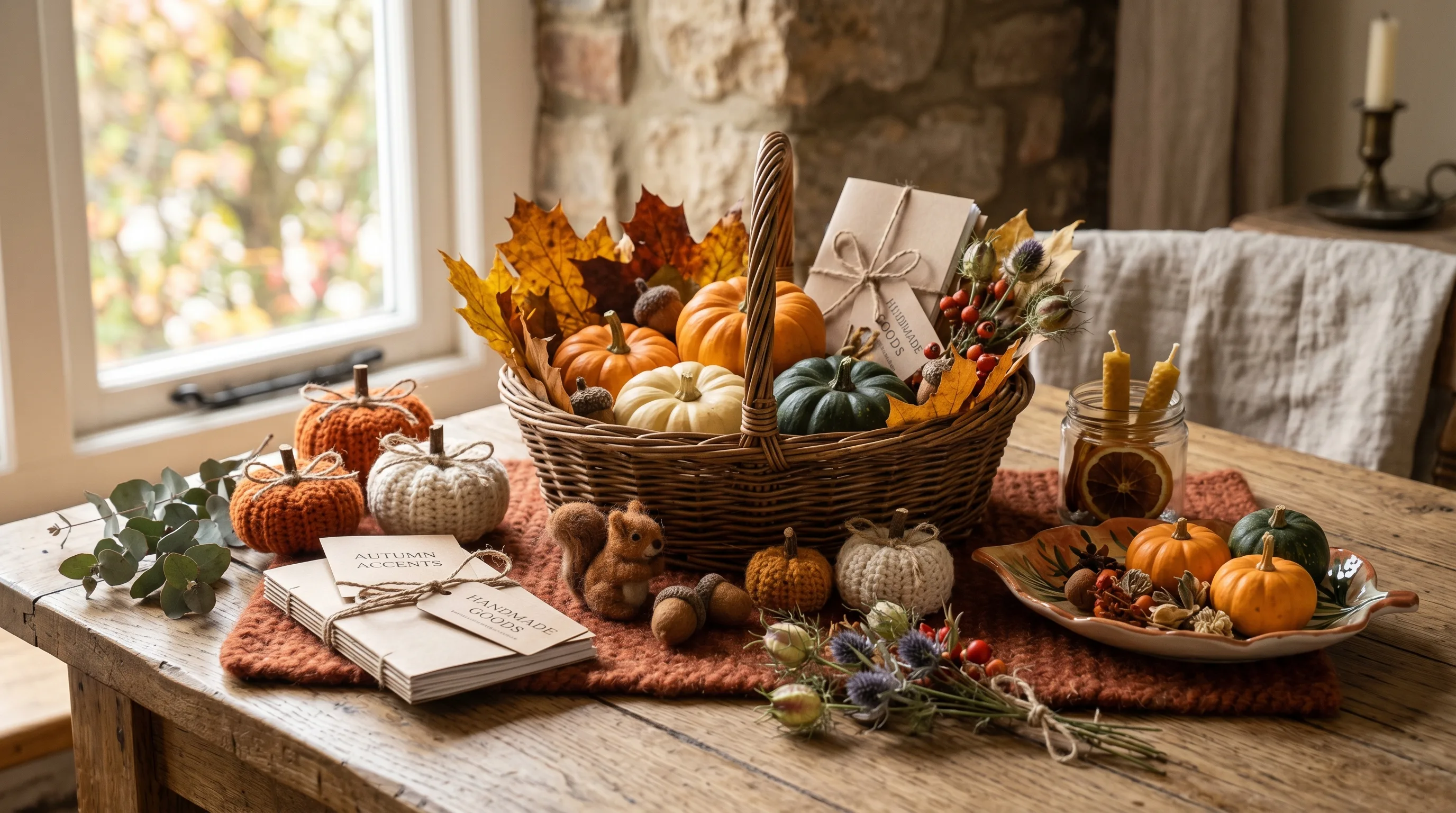 Mini pumpkin styled fall wood craft