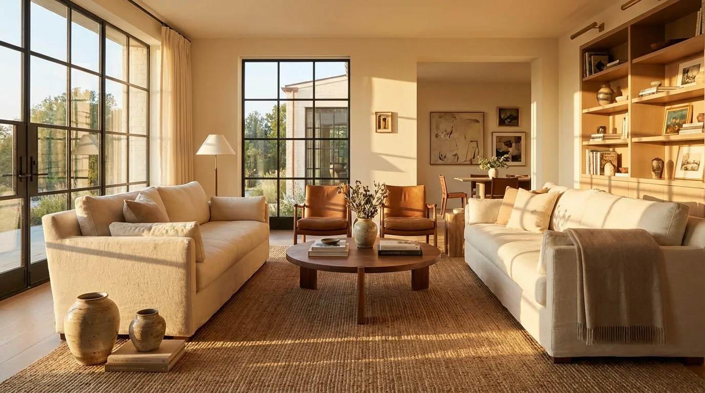 Farmhouse tabletop display with Fourth of July decor