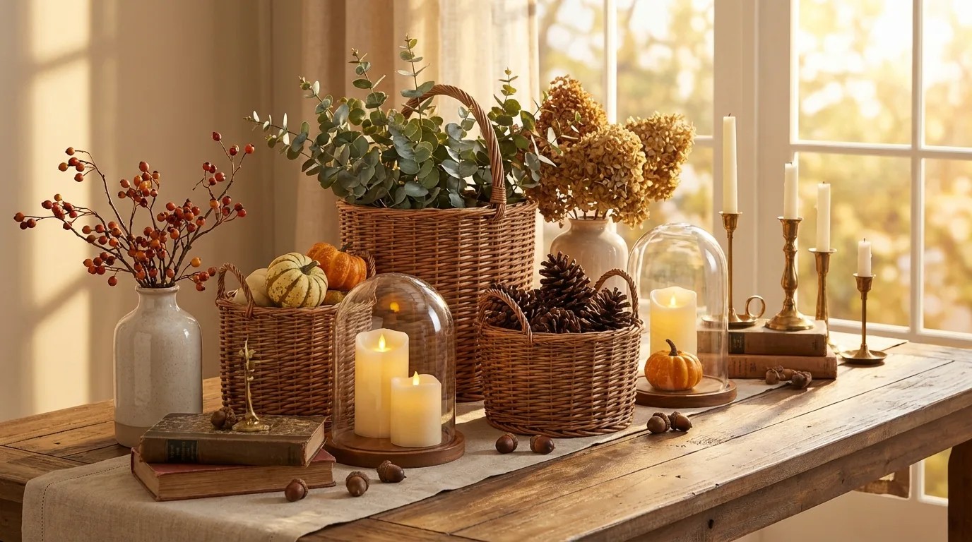Layered patriotic tiered tray with greenery
