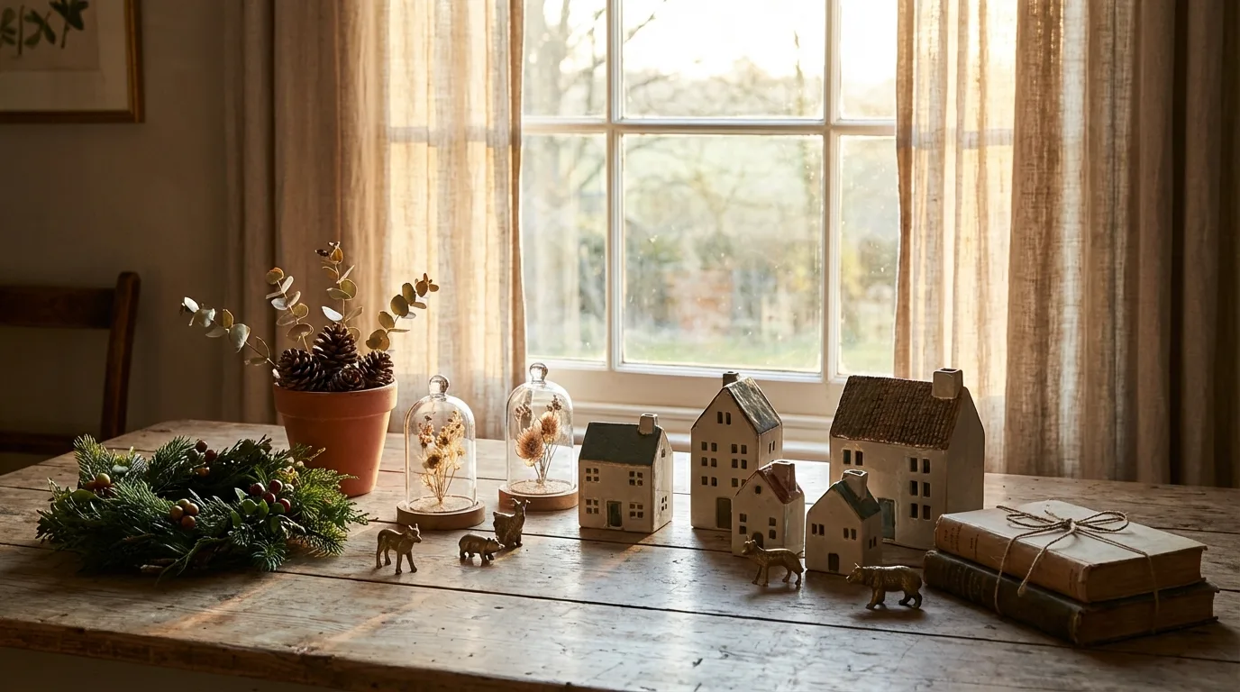 Patriotic tiered tray in warm late-afternoon light